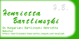 henrietta bartlinszki business card